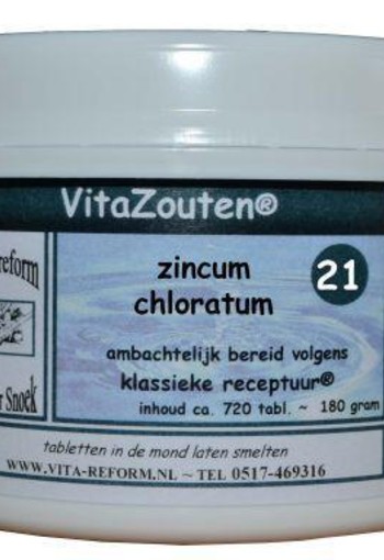 Vitazouten Zincum chloratum/mur. VitaZout nr.21 (720 Tabletten)