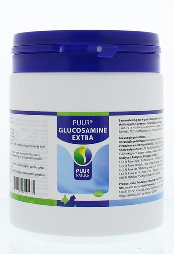 Puur Glucosamine extra hond / kat voorheen compleet (500 Gram)