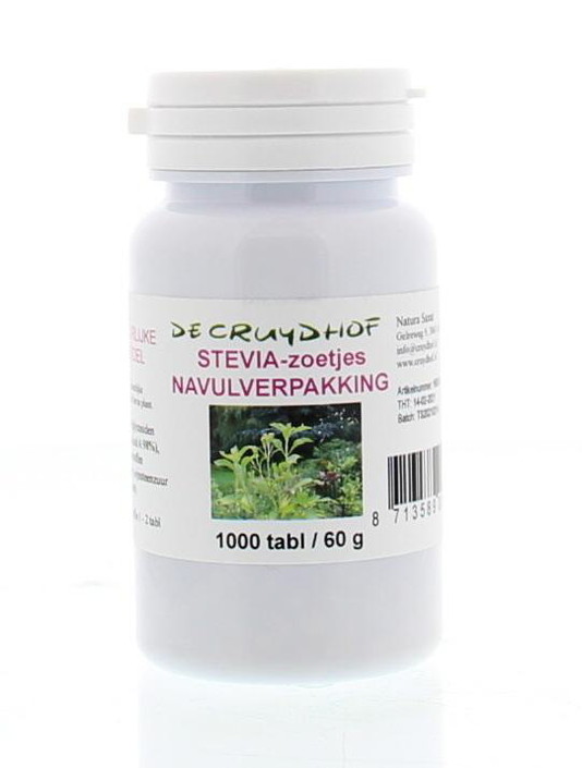 Cruydhof Stevia extract zoetjes navulling (1000 Tabletten)