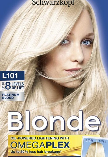 Schwarzkopf Blonde haarverf platinum blond L101 (1 Set)