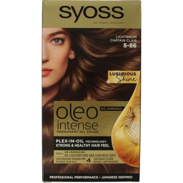 Syoss Color Oleo Intense 5-86 lichtbruin haarverf  1 Set