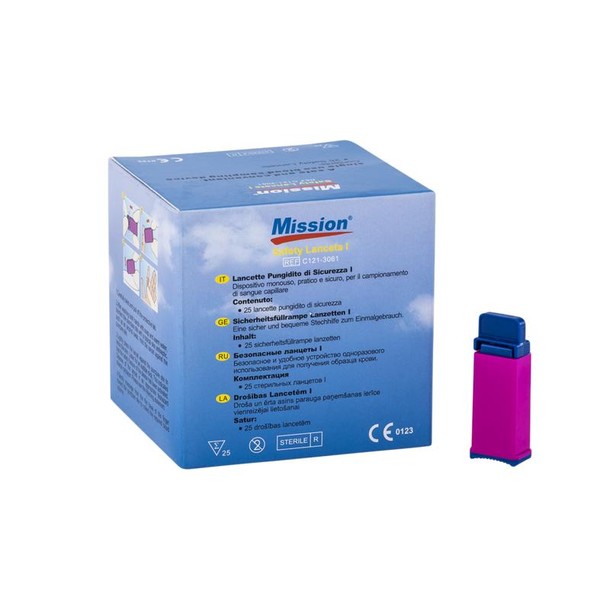 Mission Cholesterolmeter 3-in-1 prikpennetjes/lancet (25 Stuks)