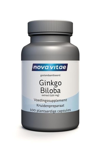 Nova Vitae Ginkgo biloba extract 120 mg (100 Vegetarische capsules)