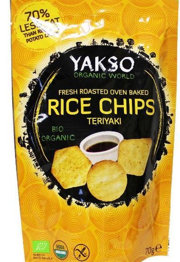 Yakso Rice chips teriyaki bio (70 Gram)