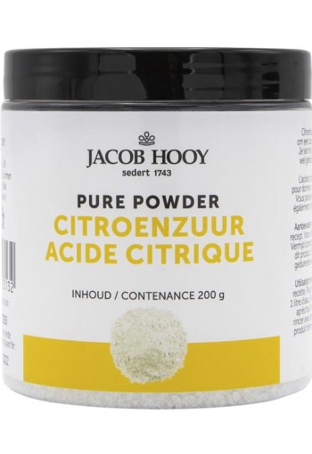 Jacob Hooy Citroenzuur pot (200 Gram)