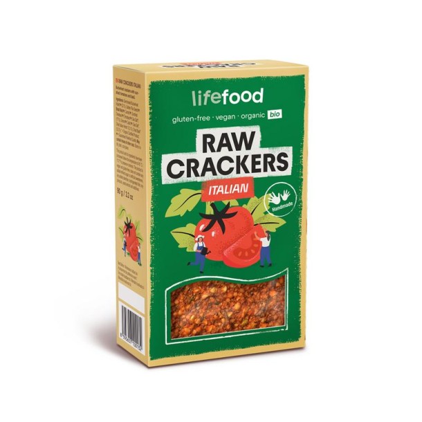 Lifefood Life crackers Italiaans raw bio (90 Gram)
