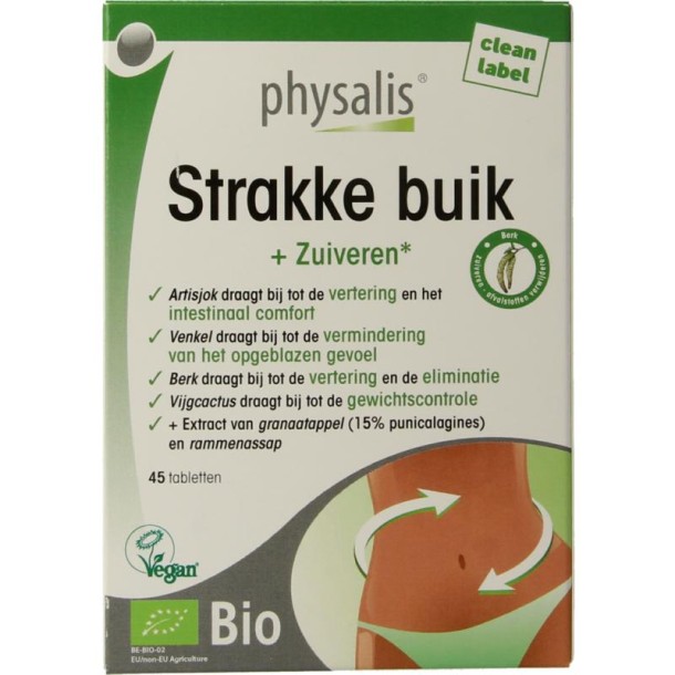 Physalis Strakke buik bio (45 Tabletten)