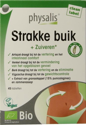 Physalis Strakke buik bio (45 Tabletten)