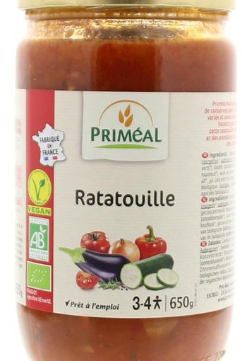Primeal Groentemix ratatouille bio (650 Gram)