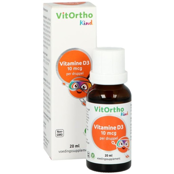 Vitortho Vitamine D3 10mcg (Kind) (20 Milliliter)