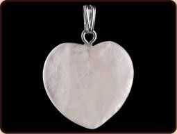 Ruben Robijn Hanger hart 20mm roze kwarts (1 Stuks)