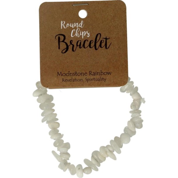 Steengoed Splitarmband maansteen regenboog (1 Stuks)