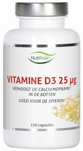 Nutrivian Vitamine D3 25mcg (100 Capsules)
