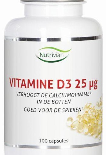 Nutrivian Vitamine D3 25mcg (100 Capsules)
