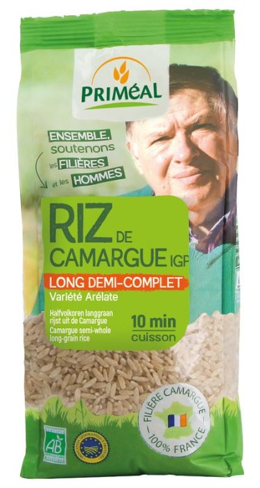 Primeal Halfvolkoren langgraan rijst camargue bio (500 Gram)