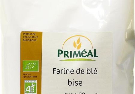 Primeal Grijsbruin tarwemeel borsa 80 bio (1 Kilogram)