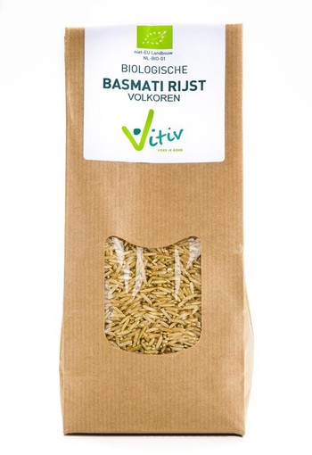 Vitiv Basmati rijst volkoren bio (500 Gram)