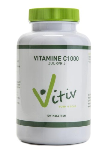Vitiv Vitamine C1000 zuurvrij (100 Tabletten)