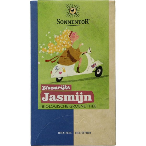 Sonnentor Jasmijn groene thee bio (18 Zakjes)