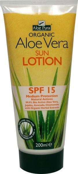 Optima Aloe pura sunprotect F15 aloe vera organic (200 Milliliter)