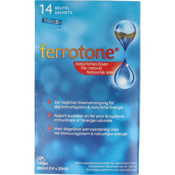 Ferrotone Natuurlijk ijzer 14 x 20ml (14 Stuks)