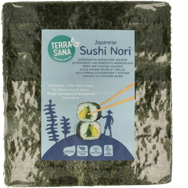Terrasana Sushi nori geroosterd 50 stuks (125 Gram)