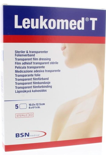 Leukomed Transparant wondverband T 10.0 x 12.5cm steriel (5 Stuks)
