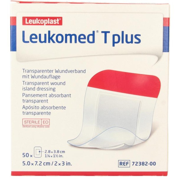 Leukomed Transparant wondverband T plus 7.2 x 5cm (50 Stuks)