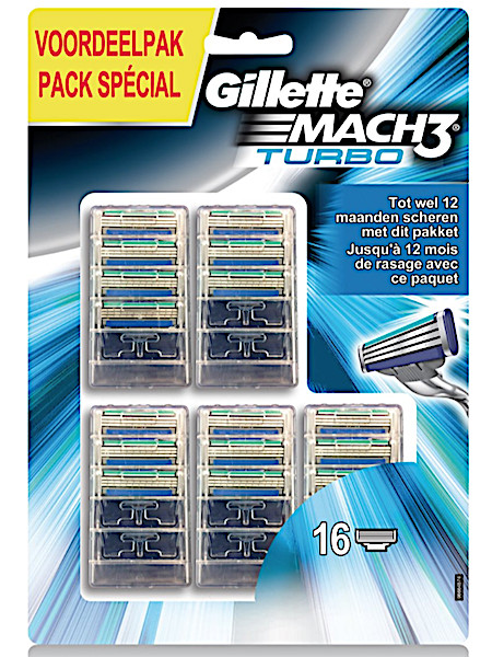 Gillette Mach 3 Turbo - 16 - Scheermesjes - Navulling