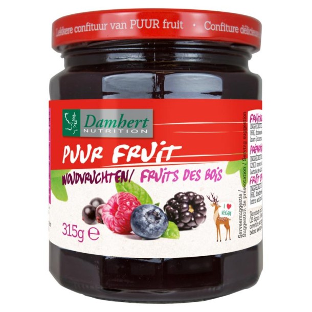 Damhert Puur fruit confituur woudvruchten (315 Gram)