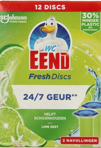 WC Eend Fresh disk lime navul 36 ml (2 Stuks)