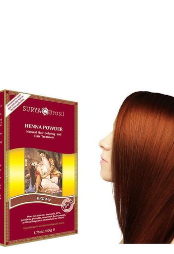 Surya Brasil Henna haarverf poeder bruin (50 Gram)