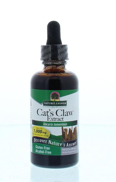 Natures Answer Cat's claw extract uncaria tomentosa alcoholvrij (60 Milliliter)