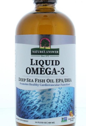 Natures Answer Vloeibaar Omega 3 DHA/EPA 1.150mg (480 Milliliter)