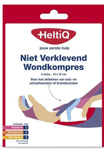 Heltiq Niet verklevend wondkompres 10 x 10cm (5 Stuks)