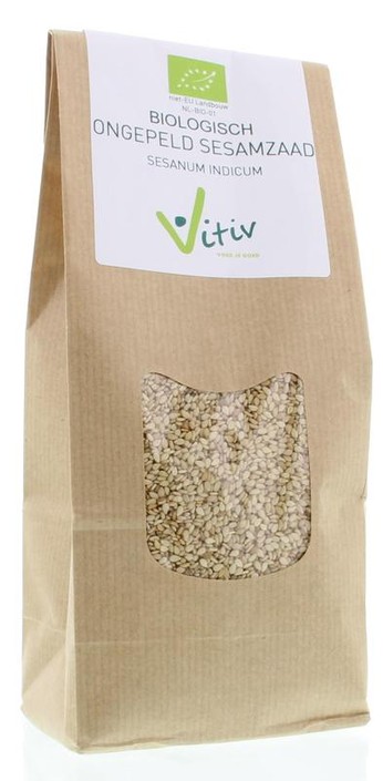 Vitiv Sesamzaad ongepeld bio (500 Gram)
