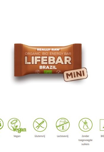 Lifefood Mini lifebar energiereep Brazil raw & bio (25 Gram)
