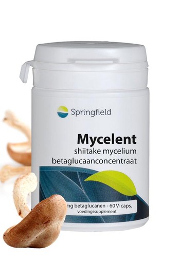Springfield Mycelent Betaglucaan Concentraat (60 Vegetarische capsules)