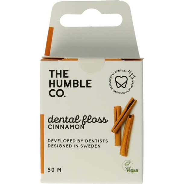 The Humble Co Dental floss cinnamon 50 meter (1 Stuks)