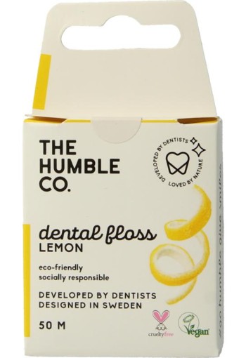 The Humble Co Dental floss lemon 50 meter (1 Stuks)