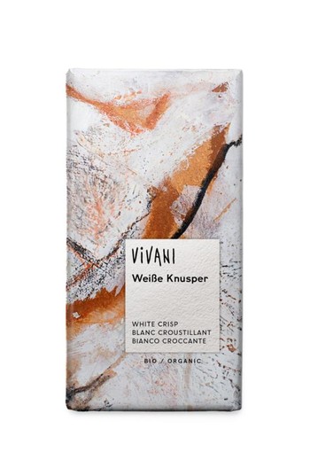 Vivani Chocolade wit met rice crispies bio (100 Gram)
