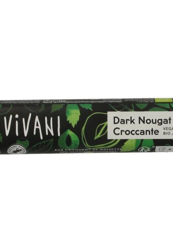 Vivani Chocolate To Go dark nougat croccante bio (35 Gram)