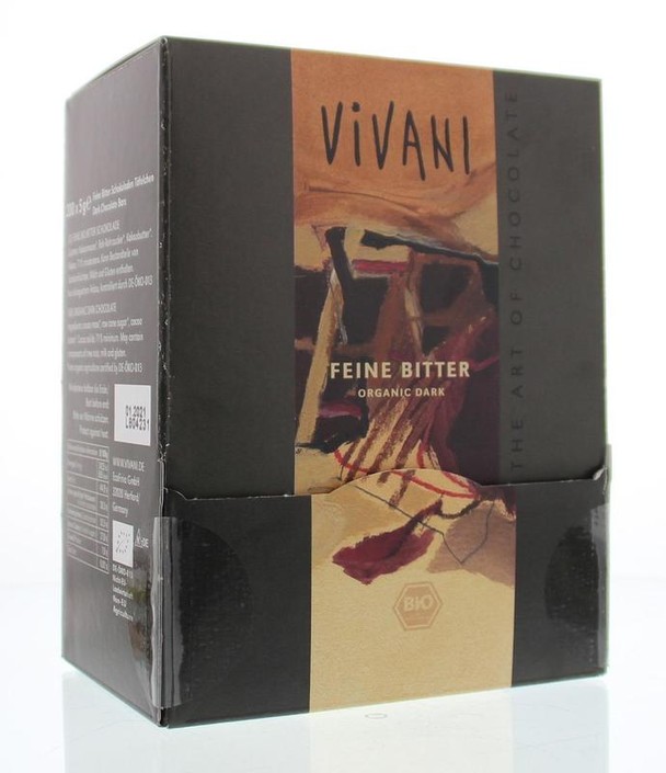 Vivani Couverture smeltchocolade puur bio (2500 Gram)