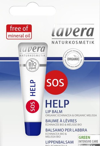 Lavera Lippenbalsem/lipbalm SOS help bio EN-FR-IT-DE (8 Milliliter)