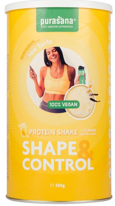 Purasana Shape & control proteine shake vanilla vegan (350 Gram)