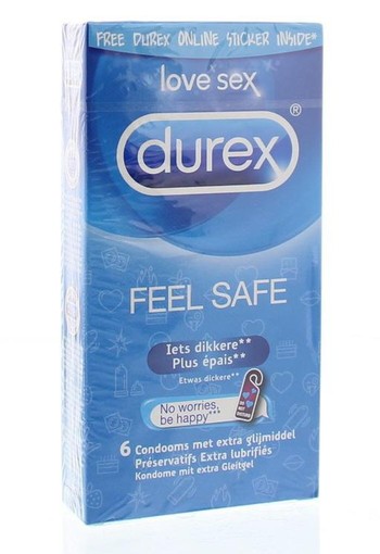 Durex Feel emoji safe Durex Feel Safe Condooms 6 stuks