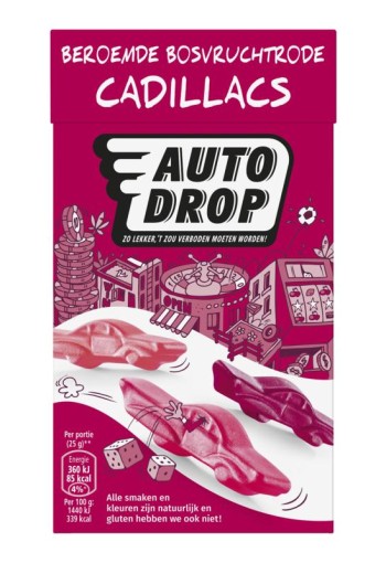 Autodrop Beroemde bosvruchtrode cadillacs (280 Gram)