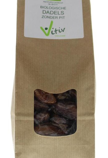 Vitiv Dadels zonder pit bio (500 Gram)