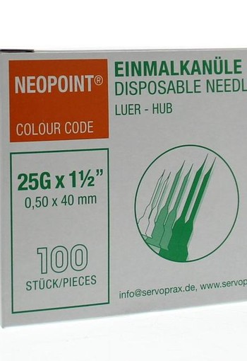 Neopoint Injectienaald steriel 0.5 x 40 (100 Stuks)