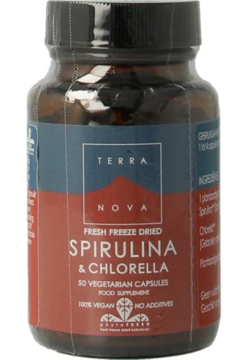 Terranova Spirulina & chlorella complex (50 Vegetarische capsules)